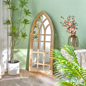 Espejo de Pared de Madera con Marco de Ventana Grande Decorativo para el Hogar, para Sala de Estar - Product Image 2