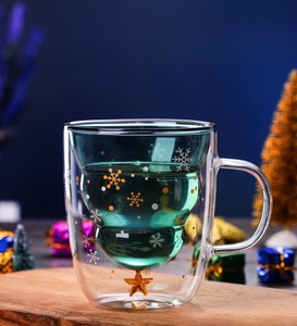 Simple Halloween Navidad obsequios empuñadura taza de té de cristal Linda taza de café caja de regalo para niñas - Product Image 3