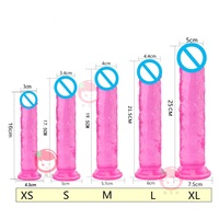 Vente en gros de gros dildo réaliste en silicone cristallin, personnalisé, pas cher, pour femmes et hommes