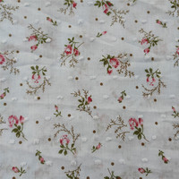 Tissu chinois de haute qualité, tissu blanc brodé Voile suisse oeillet 100% coton tissu brodé pour robe de femme/