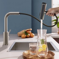 Robinet mélangeur chaud/froid moderne en acier inoxydable avec douchette extractible pour évier de cuisine – Fabricant chinois