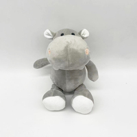 Peluches personnalisées en forme d'hippopotame gris, jouets en peluche d'animaux de la jungle, peluches d'hippopotame de zoo pour bébés, enfants, garçons et filles.