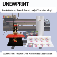 UNEWPRINT Lot de 4 rouleaux de papier pour impression sur fond foncé, 61 cm x 30 m, 60 cm, encre éco-solvant