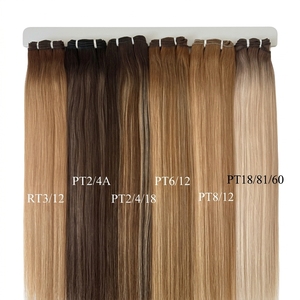 Estensioni per <span class=keywords><strong>capelli</strong></span> Lestty Hair Stock 18-24 pollici, a doppia trama, con trama a macchina, 100% <span class=keywords><strong>capelli</strong></span> umani veri, biondo <span class=keywords><strong>cenere</strong></span>, trama volumizzante - Product Image 2
