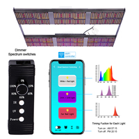 Lampe de culture LED à spectre complet 640W avec puces LM301H, système dimmable UV/IR pour la croissance en phase de floraison et de croissance, CRI Ra95, garantie 3 ans