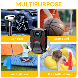 Xách tay 12V ABS Heavy-Duty kỹ thuật số đo áp suất lốp Máy nén khí <span class=keywords><strong>Inflator</strong></span> nhanh inflate cho xe ô tô xe máy xe đạp - Product Image 4