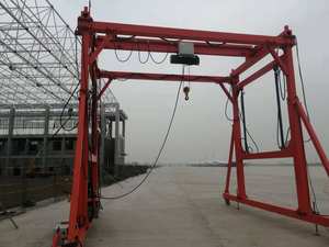 Grúa Pórtico Eléctrica Portátil de 0.5 Toneladas, Controlada por PLC, con Motor, Control Remoto y Ruedas, Mini Grúa Pórtico - Product Image 3