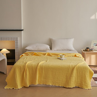 Couverture en gaze de coton de luxe tissée 600TC, bio, douce, respirante, pour toutes les saisons, certifiée OEKO-TEX, bord festonné