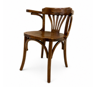 Chaise de salle à manger en bois de hêtre massif classique avec dossier à lattes, chaise en bois courbé pour restaurant, hôtel, café