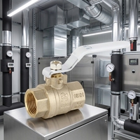Vanne à boisseau sphérique en laiton sans plomb filetée NPT, personnalisable OEM, 3/8 po, pour eau, gaz, huile et applications générales