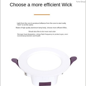 Panel de Luz de Techo Empotrado, Foco LED de 7W, Diseño Moderno de Aluminio para Dormitorios, Salas de Estar y Oficinas en el Hogar - Product Image 3