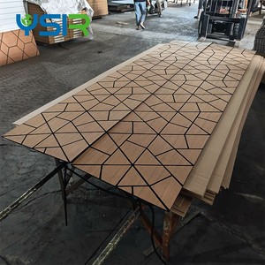 Panneaux muraux insonorisés modernes <span class=keywords><strong>en</strong></span> MDF 3D placage décoratif <span class=keywords><strong>en</strong></span> laine de <span class=keywords><strong>bois</strong></span> Home cinéma et salon appartement design d'hôtel portable - Product Image 4