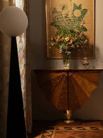 Table de canapé en bois massif, buffet de salon, console d'entrée de luxe sculptée de style médiéval, armoire décorative
