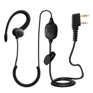 Auricular Etmy ET-ERC50J de 2 pines con conector K, dos cables, con PTT, cancelación de ruido, color negro, para walkie talkie NX1200 NX1300 - Product Image 2