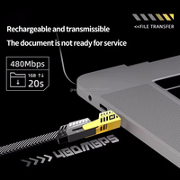 Venta al por mayor de fábrica de alta calidad multifunción 4 en 1 Cable de datos de carga USB 2A Cable trenzado de nailon tipo C 2 en 1