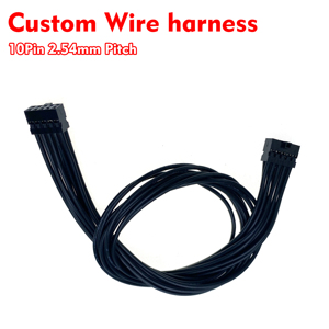 Kabel Harness Dupont 10Pin 2.54mm Pitch Kustom, Semua Hitam, Berisolasi, Untaian, untuk Peralatan Elektronik - Product Image 1