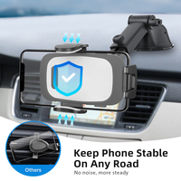Support de téléphone portable flexible pour voiture, télescopique et extensible, rotation à 360 degrés, ventouse sécurisée pour pare-brise, support durable pour SUV