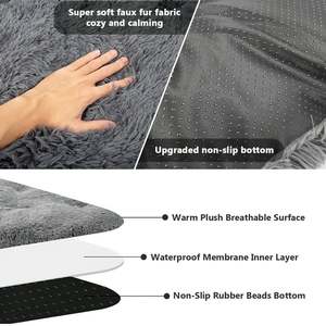 Машинная стирка, плюшевый зимний теплый коврик для домашних животных, кровать для собак, удобная кошачья кровать для домашних животных - Product Image 4