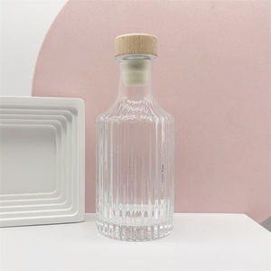 Récipient d'emballage alimentaire en verre vide de 150ml bouteilles en verre de thé au lait de jus avec bouchon en bois - Product Image 1