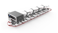 Nueva Máquina de Serigrafía Híbrida Automática de Alta Velocidad Xmay con 18 Cabezales Ricoh Gen6, Tinta de Pigmento, Impresión Directa a Textil (DTG) sin Bordes, 450PCS/H