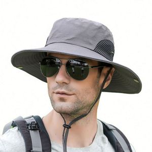 <b>Sun</b> <b>Men</b> Women Waterproof Wide Birm Bucket Protection Boonie <b>Hat</b> Tiene Heeft Kappe for Fishing Hiking Garden Beach - Product Image 3