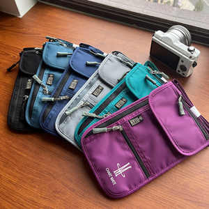 RFID Anti-hırsızlık Vintage Düz Renk Polyester Crossbody Çanta Su Geçirmez Taşınabilir Cüzdan Pasaport Uçak Bileti Tutucu Cep Telefonu - Product Image 5