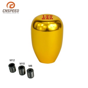 CNSPEED Car Gear <b>Knob</b> Gold 5-Speed Manual <b>Shift</b> <b>Knob</b> For Racing Universal Fit M8 M10 M12 - Product Image 1