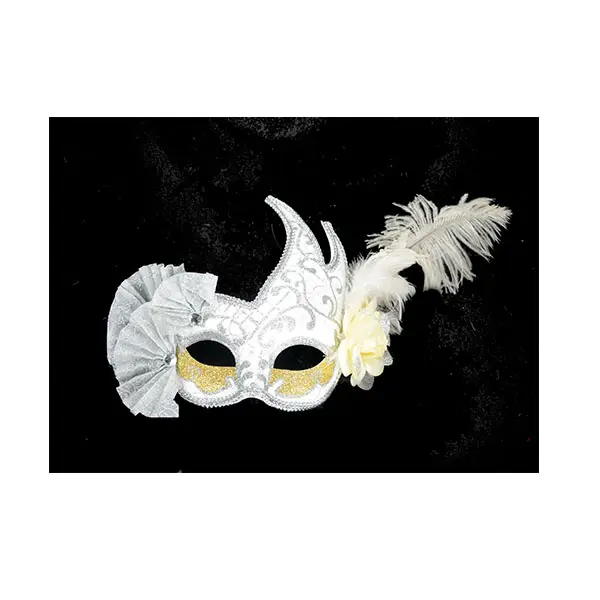 China Manufacturer Hot-Selling Prime Quality Sexy Alluring White Party Masks Feather Masks White