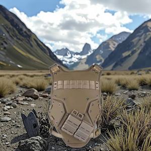 เสื้อกั๊กยุทธวิธีสีดำแบบปรับแต่งได้สำหรับผู้ชายและผู้หญิง ผลิตจากไนลอน โพลีเอสเตอร์ และวัสดุ EVA ทนทาน พร้อมช่องใส่แผ่นกันกระสุน - Product Image 1