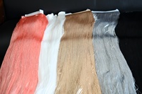 Frange en tissu de haute qualité, 100 cm (40 pouces), rose, longue, brillante, fine, en soie polyester, épaisse, pour la décoration de robes
