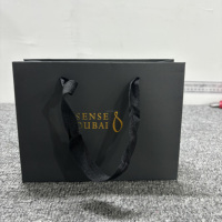 Ensemble cadeau de parfum personnalisé recyclable, sac en papier kraft avec ruban imprimé en couleur, emballage haut de gamme