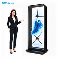 Ventilador Holográfico 3D HDFocus de 65cm 1X3 con Proyector Holográfico LED de 5000 de Alto Brillo para Visualización Humana con Control por Aplicación