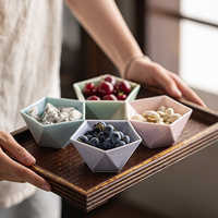Mini Assiette à Pâtisserie et à Collations en Céramique Vintage, Tapis Anti-Brûlure pour Tasse à Thé, Assiette à Fruits, Support de Tasse - Ensemble pour Stockage à Sec