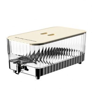 Carafe en plastique pour eau chaude/froide avec robinet, qualité alimentaire, grande capacité, design moderne et simple, pour jus, lait et boissons froides - Product Image 1