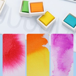 Ensemble de <span class=keywords><strong>peinture</strong></span> à l'eau métallique solide de 48 couleurs avec pinceaux à eau et palette pour artistes, étudiants et débutants - Product Image 4