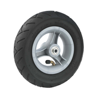Roues pneumatiques robustes Caldwell à changement rapide 4 plis avec chambre à air en caoutchouc butyle, roulements à billes de précision scellés, jante en acier/plastique