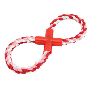 Toptan özel etiket pamuk kırmızı renk eğitim halatı ev hayvanı ürünü oyuncak köpek çiğnemek oyuncak - Product Image 2