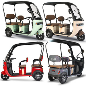 Triciclo Eléctrico YBMQ con Autonomía de 120 km, Batería de 45A y Toldo para Uso Familiar y de Carga - Product Image 4