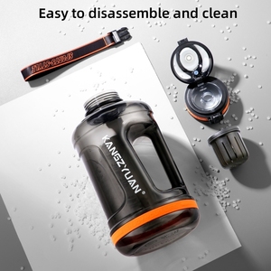 Haut de gamme sans Bpa Tritan motivationnel 1.5L 2.2L grande bouteille d'eau de gymnastique de forme physique de sport pour les hommes - Product Image 5