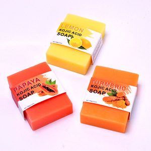 Jabón de Cúrcuma Más Vendido, Jabón de Papaya y Limón, Jabones Artesanales Personalizados al por Mayor, Jabones Faciales y Corporales - Product Image 1