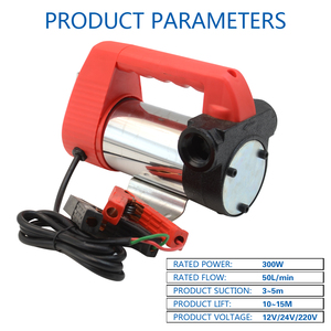 Vehicle <b>Battery</b> Motor Low Oil <b>Pump</b> 12V/24V Gasoline/Diesel Transfer 50L/min 300W - Product Image 5