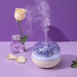 Yeni varış sanat tarzı çiçek tasarım nemlendirici 180ml taşınabilir esans yağı difüzör renkli çiçek aroma yayıcı