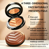 Palette de maquillage contouring en poudre bronzante, fini mat naturel, pour les os des joues, le nez, la ligne des cheveux, la clavicule, longue tenue