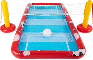 Popular parque infantil inflable de PVC para exteriores con pelota de fútbol, barra de piscina flotante de voleibol para niños, piscina a granel - Product Image 6