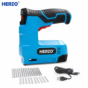 HERZO-Kit de pistola clavadora inalámbrica de 4V, 2 en 1, cargador USB recargable, pistola de clavos eléctrica de acero de grado DIY - Product Image 1