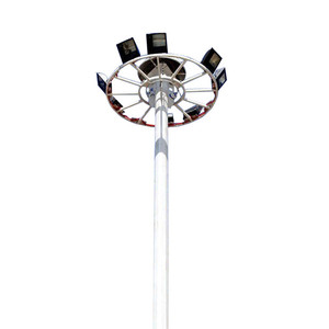 레쿠소 20m 높이 마스트형 태양광 조명 기둥 LED 투광등 철제/알루미늄 구조 20년 이상 수명 스타디움 스포츠 경기장용 - Product Image 3