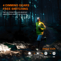 Lampe frontale COB LED ultra-lumineuse rechargeable par USB, étanche IP44, avec détecteur de mouvement réglable pour le camping, la randonnée et les activités de plein air