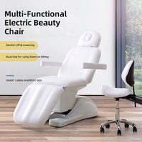 Fauteuil de tatouage électrique de luxe pour salon de beauté, mobilier traditionnel, lit de beauté en PVC couleur personnalisable avec 3 moteurs