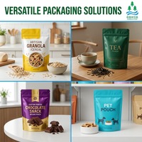 Sachets plats en Mylar personnalisés en gros pour mélange de poudre, avec thermoscellage et encoche de déchirement, impression personnalisée pour la vente en gros