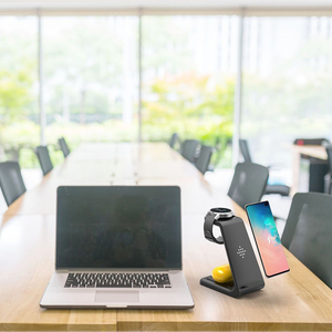 Nuevo Éxito de Ventas <span class=keywords><strong>2022</strong></span>, Soporte para Teléfono de Escritorio Kinggard T3-K0222 de 15 W para Reloj, Teléfono y Auriculares, <span class=keywords><strong>Cargador</strong></span> Inalámbrico 3 en 1 - Product Image 3